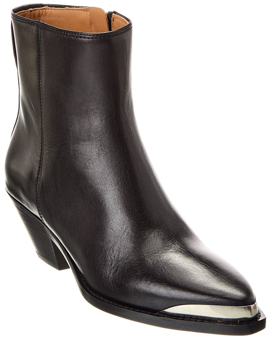 Ботильоны Isabel Marant Adnae Leather, черный