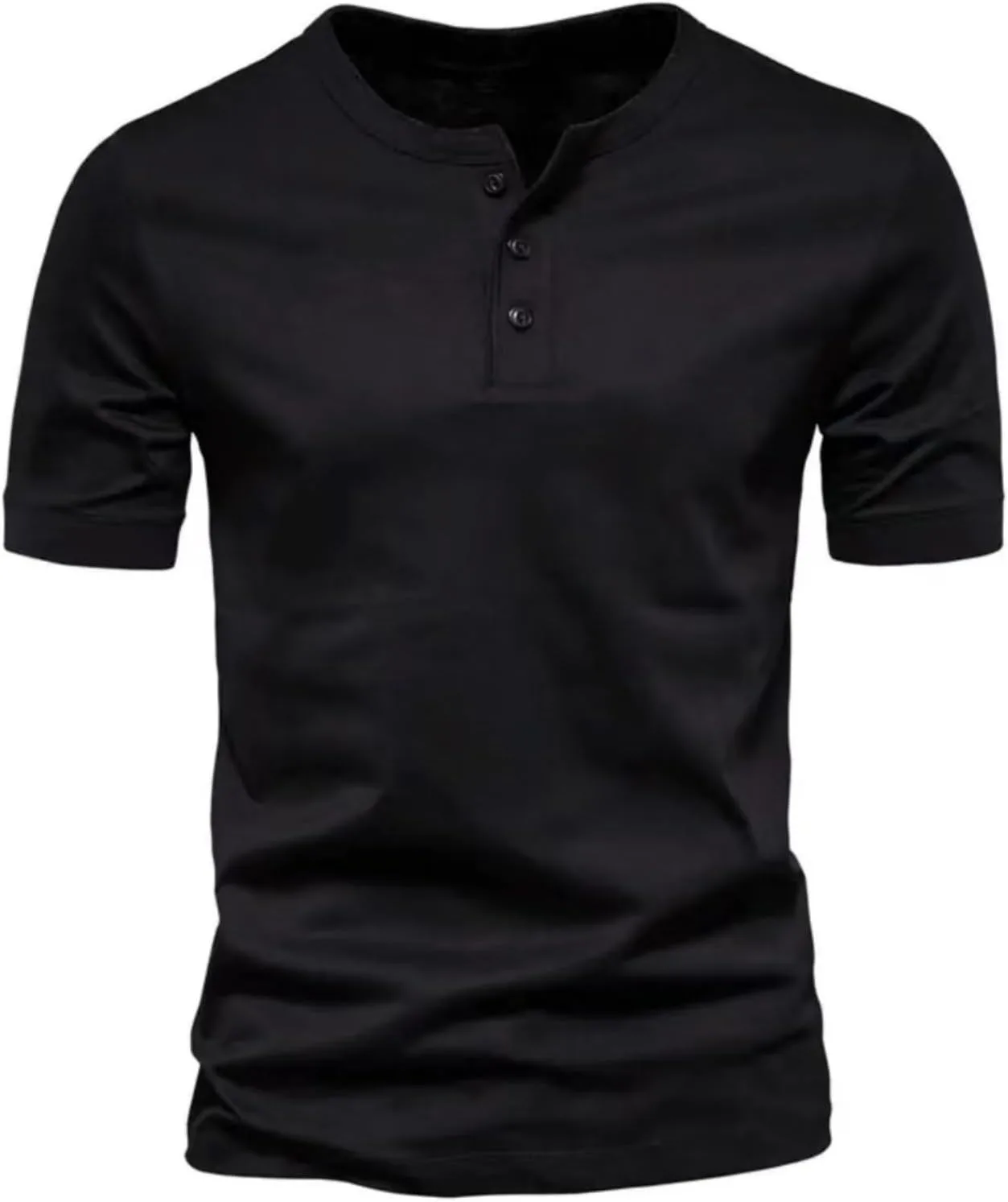 

Футболка с коротким рукавом Henley для мужчин, Casual Fit, Big and Tall