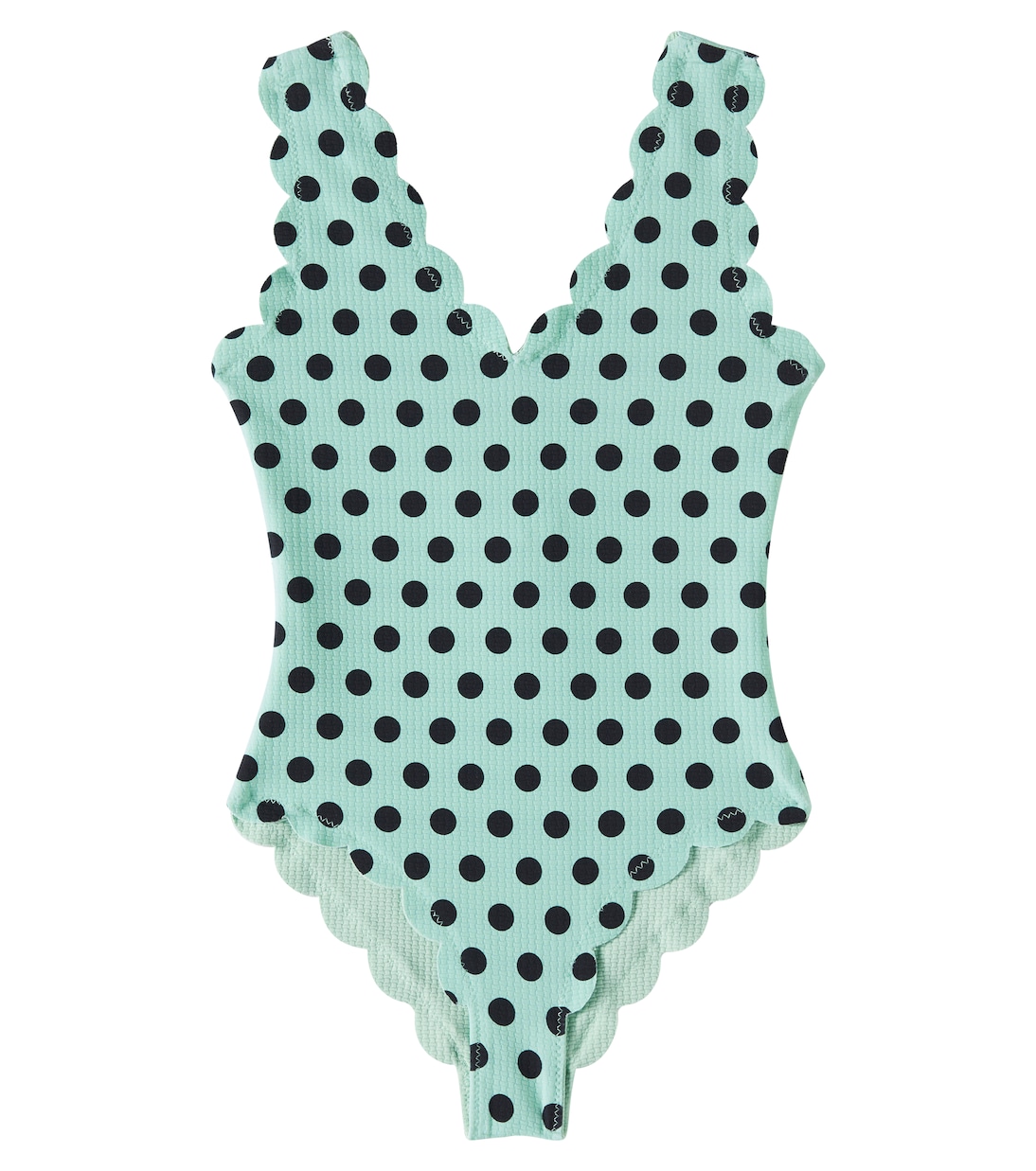 

Купальник Bumby Charleston в горошек с фигурным краем Marysia Bumby, Mint Small Dot Print/Mint