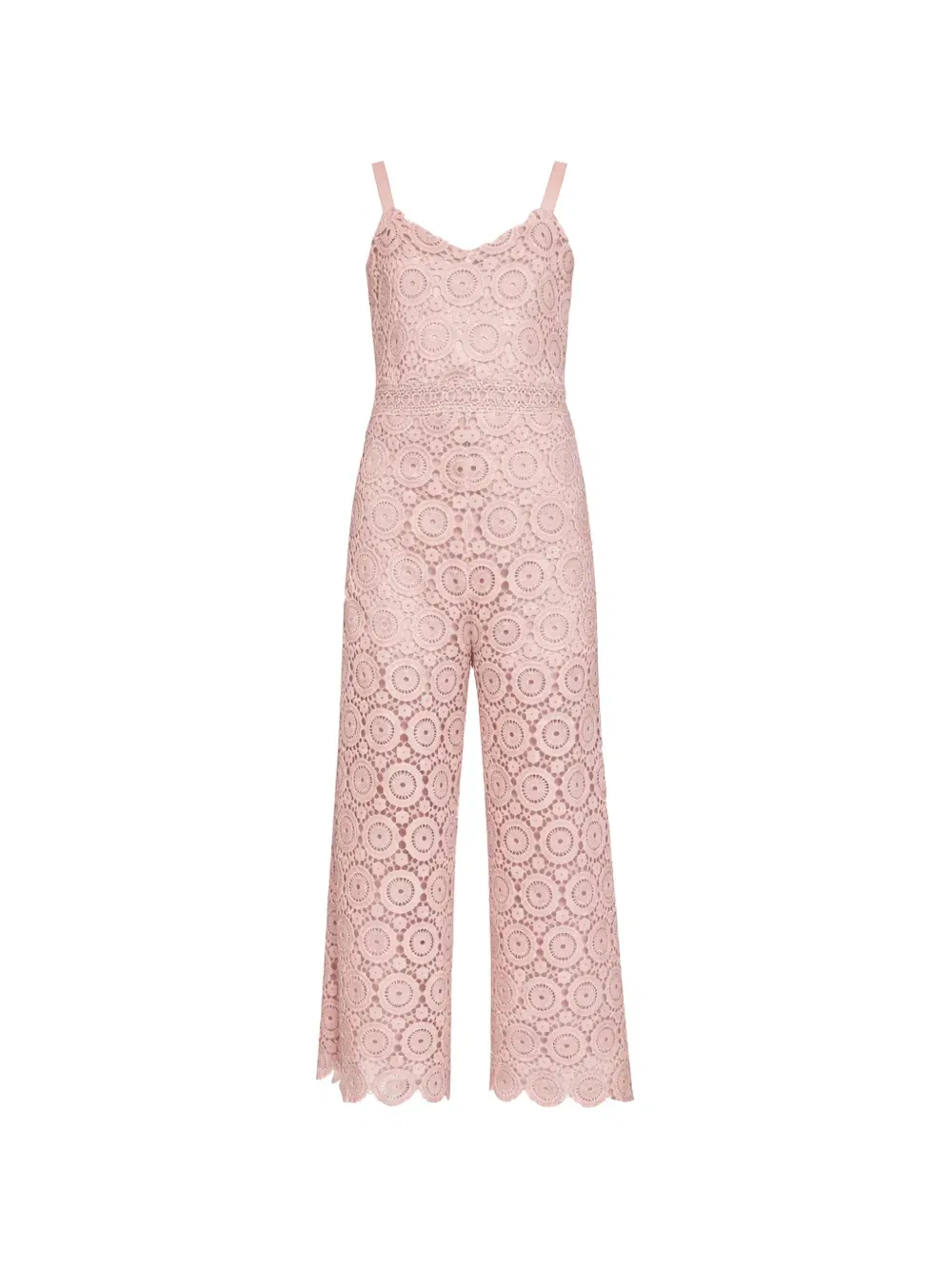 Комбинезон из кружева макраме Twinset Kids, розовый