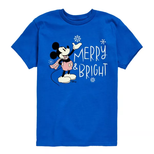 

Футболка с Микки Маусом для мальчиков 8-20 лет с веселым и ярким принтом Disney, синий
