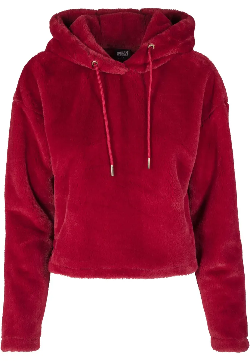 

Свитер с круглым вырезом URBAN CLASSICS " Urban Classics Women's Ladies Oversize Short Teddy Hoody", цвет Burgundy