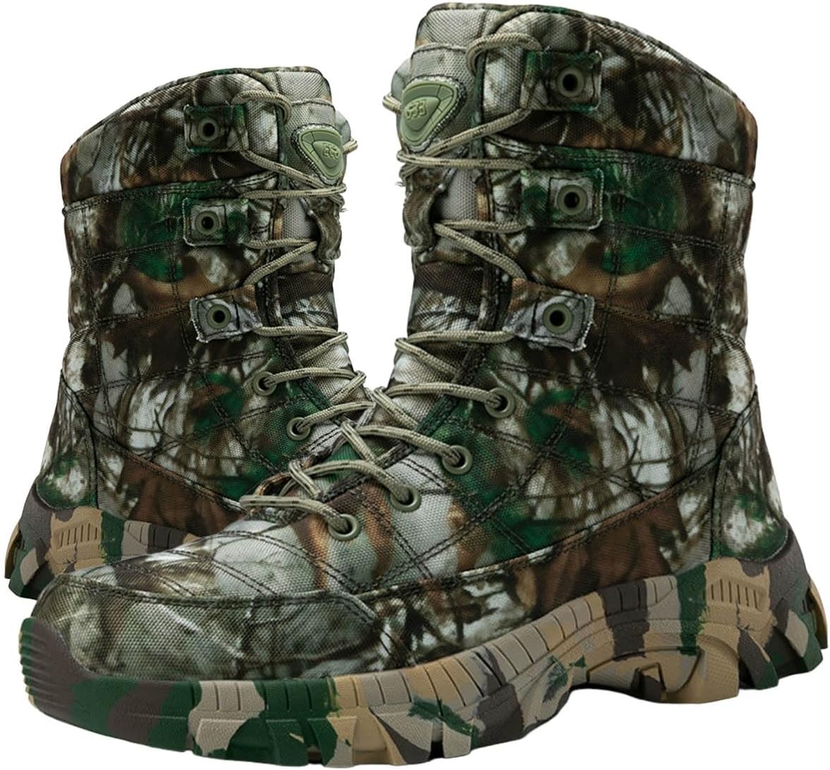 

Мужские легкие тактические боевые ботинки Adornosbt с боковой молнией и противоскользящей подошвой, зеленый