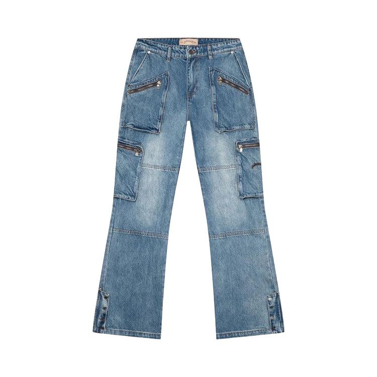 

Брюки Godspeed Double Pocket Flared Cargo Denim, Blue