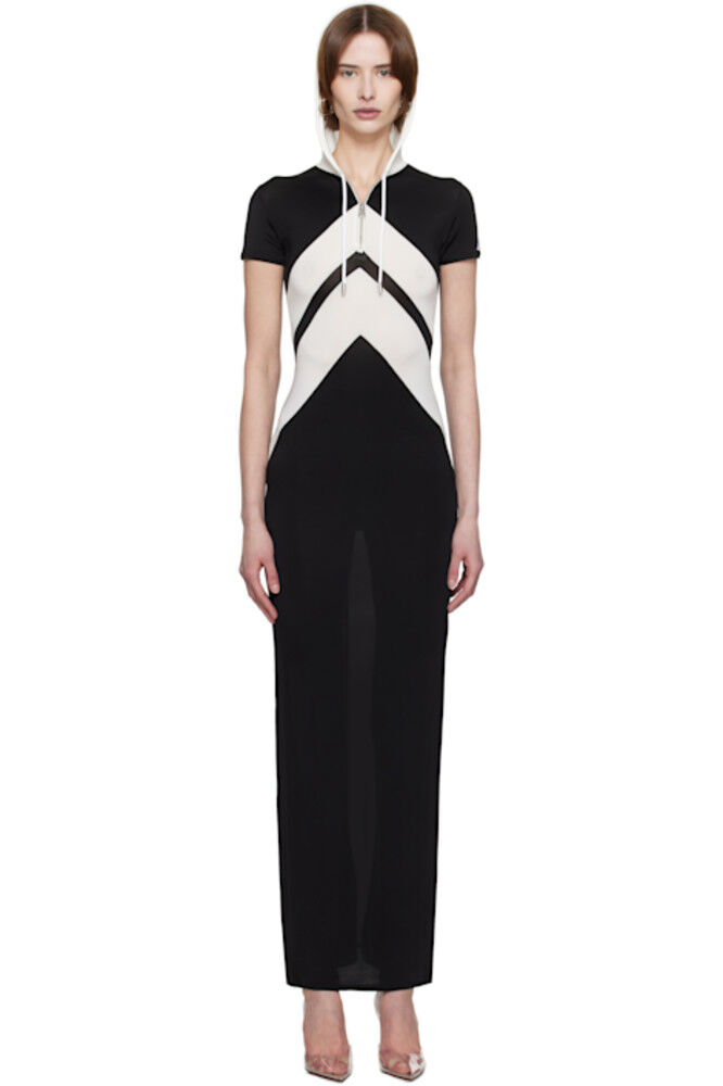

Черно-белое платье макси «The Chevrons» Jean Paul Gaultier