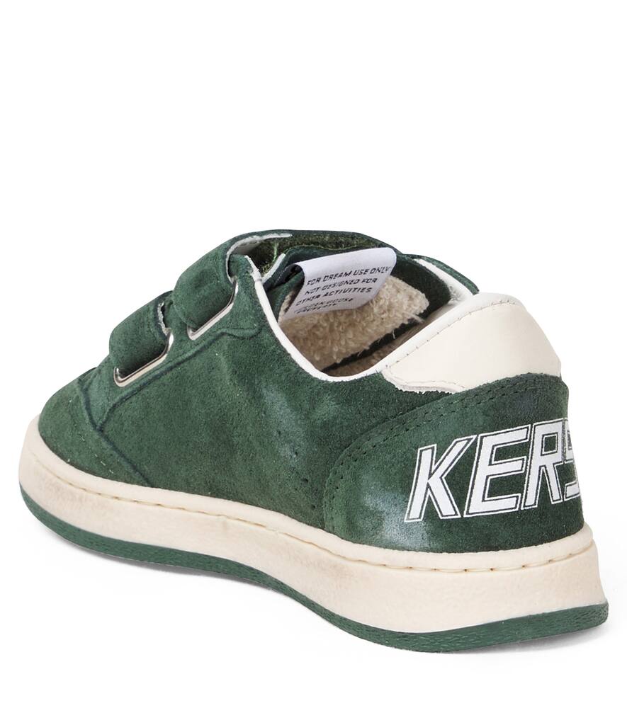 Бал Стар замшевые кроссовки Golden Goose Kids, Dark Green/Cream — фото 2
