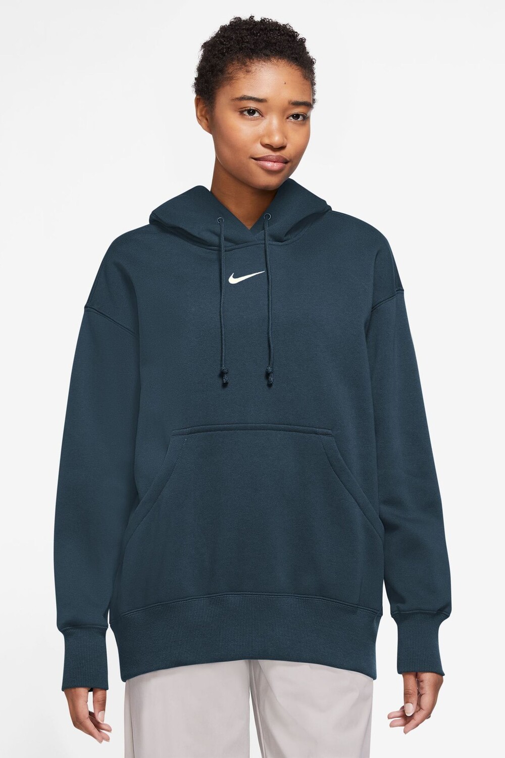 

Толстовка с капюшоном из флиса Sportswear Phoenix с принтом мини галочки Nike, синий