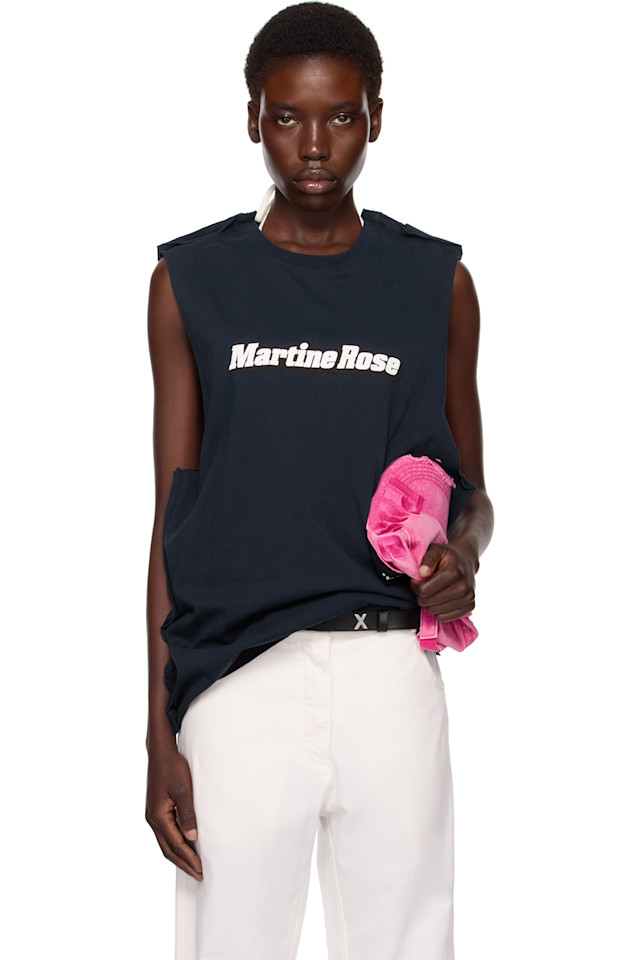

эксклюзивный синий двойной жилет-майка Ssense Martine Rose, синий