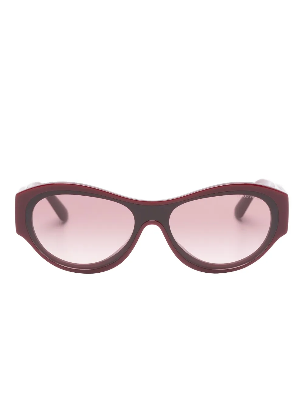 

Солнцезащитные очки в геометричной оправе Emporio Armani, красный