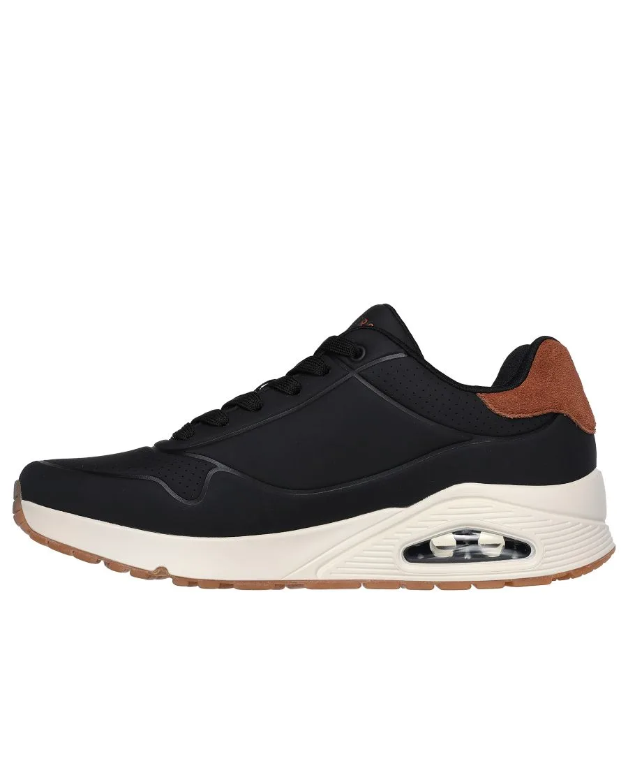 Мужские повседневные кроссовки Uno - Suited On Air Memory Foam от Finish Line Skechers, черный — фото 3