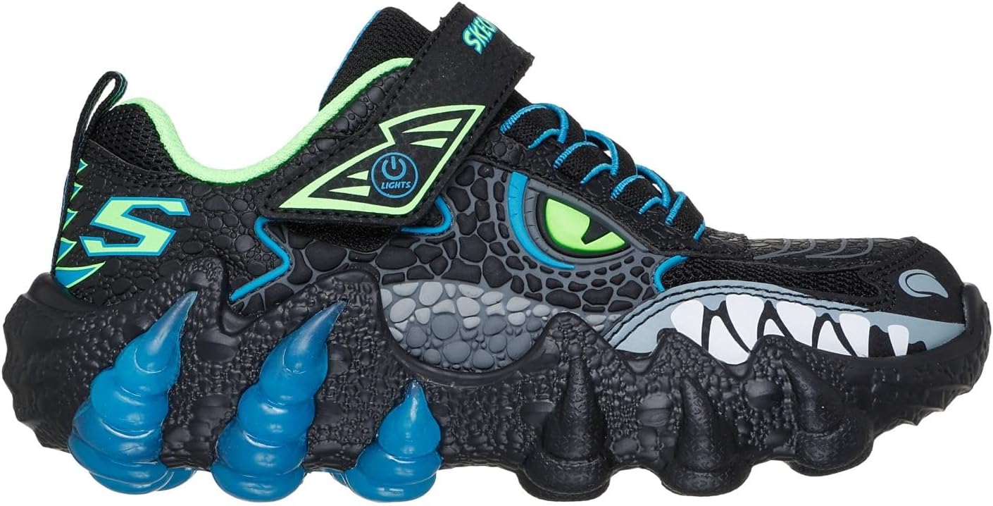 Кроссовки для мальчиков Skechers Skech-o-Saurus Lights 2.0, черный/синий — фото 4