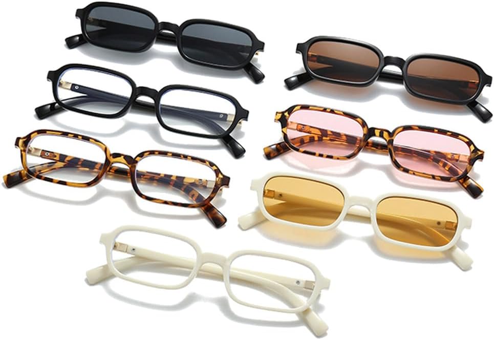 

Модные женские солнцезащитные очки маленького прямоугольного размера с защитой от УФ-излучения UV400 в стиле ретро с прозрачными линзами, мужские очки в оправе HVTVTLA, Beige Light Tea