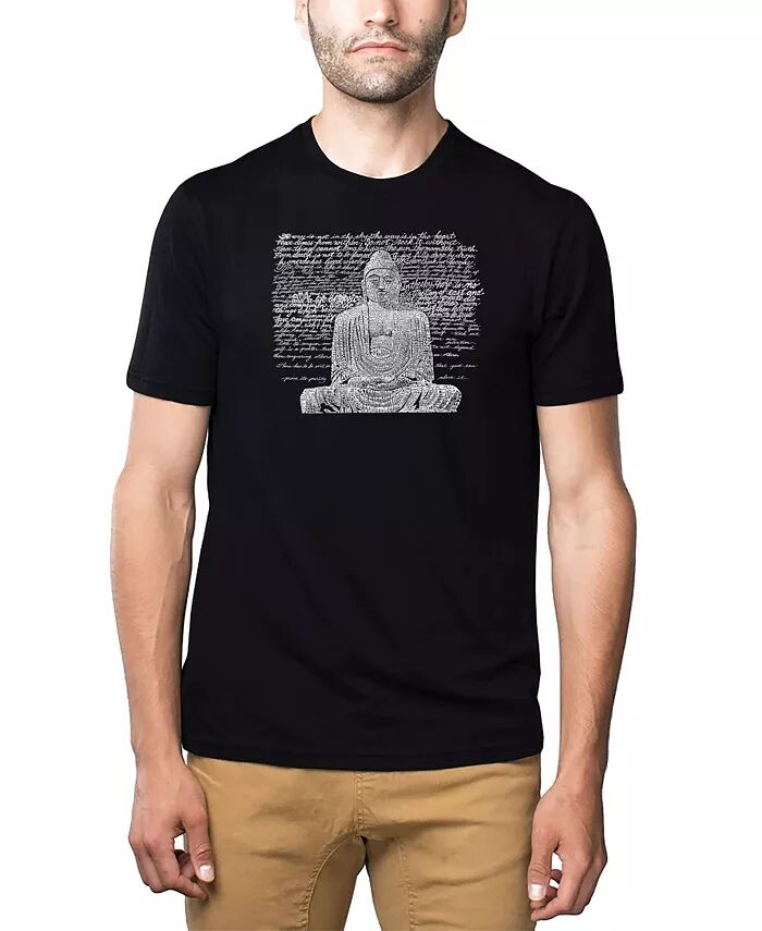 

Футболка мужская премиум-класса Word Art - Zen Buddha LA Pop Art, черный
