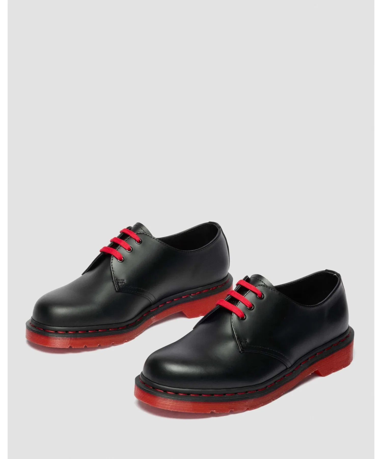 Унисекс ботинки Dr. Martens 1461 II с красной подошвой чёрные — фото 3