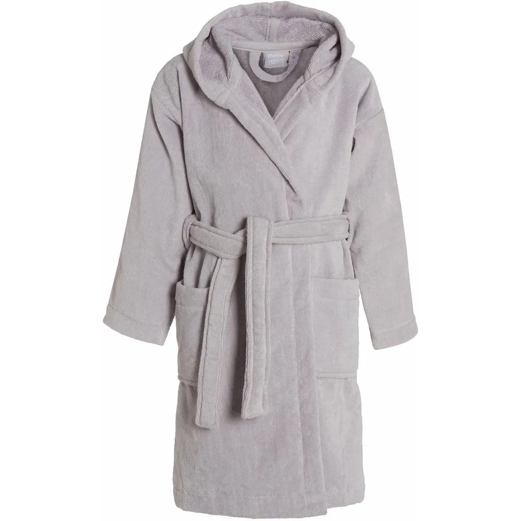 

Детский халат для купания Pure, 1 шт., с длинными рукавами, с накладными карманами Seahorse, светло-серый