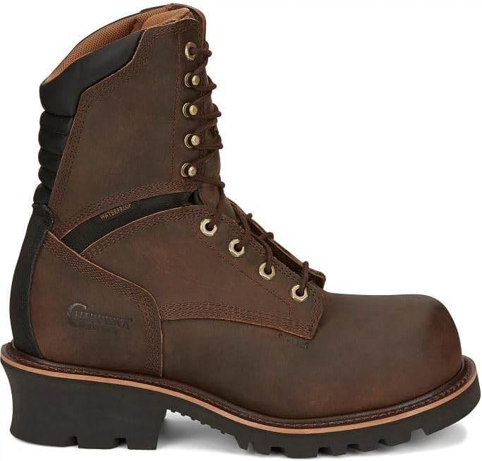 Мужские ботинки Chippewa Sador 9, водонепроницаемые, с утеплителем и усиленным носком, подошва с противоскользящим протектором, Buff Crazy Horse — фото 2