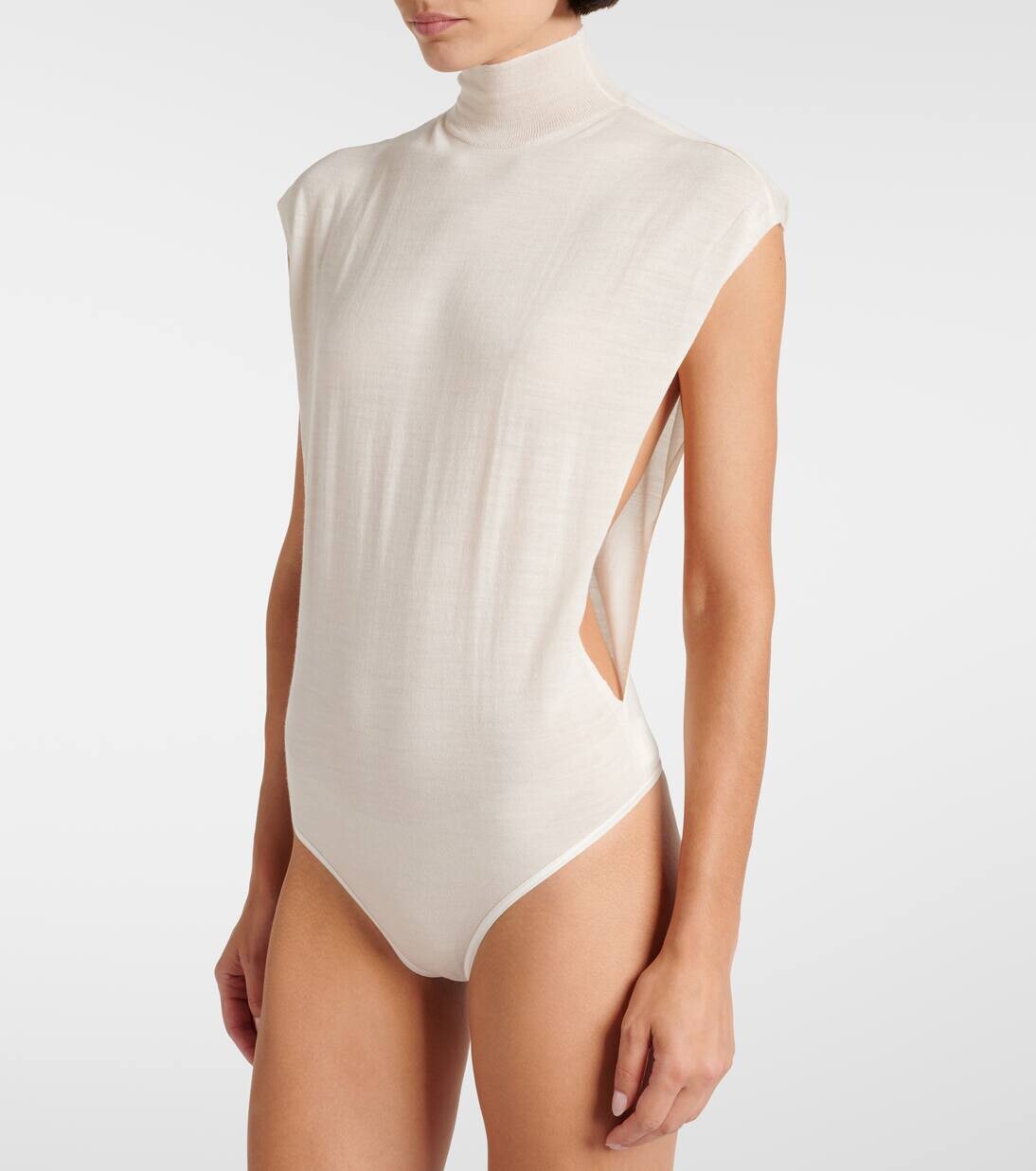 Шерстяной комбинезон Alaïa, цвет blanc naturel — фото 3