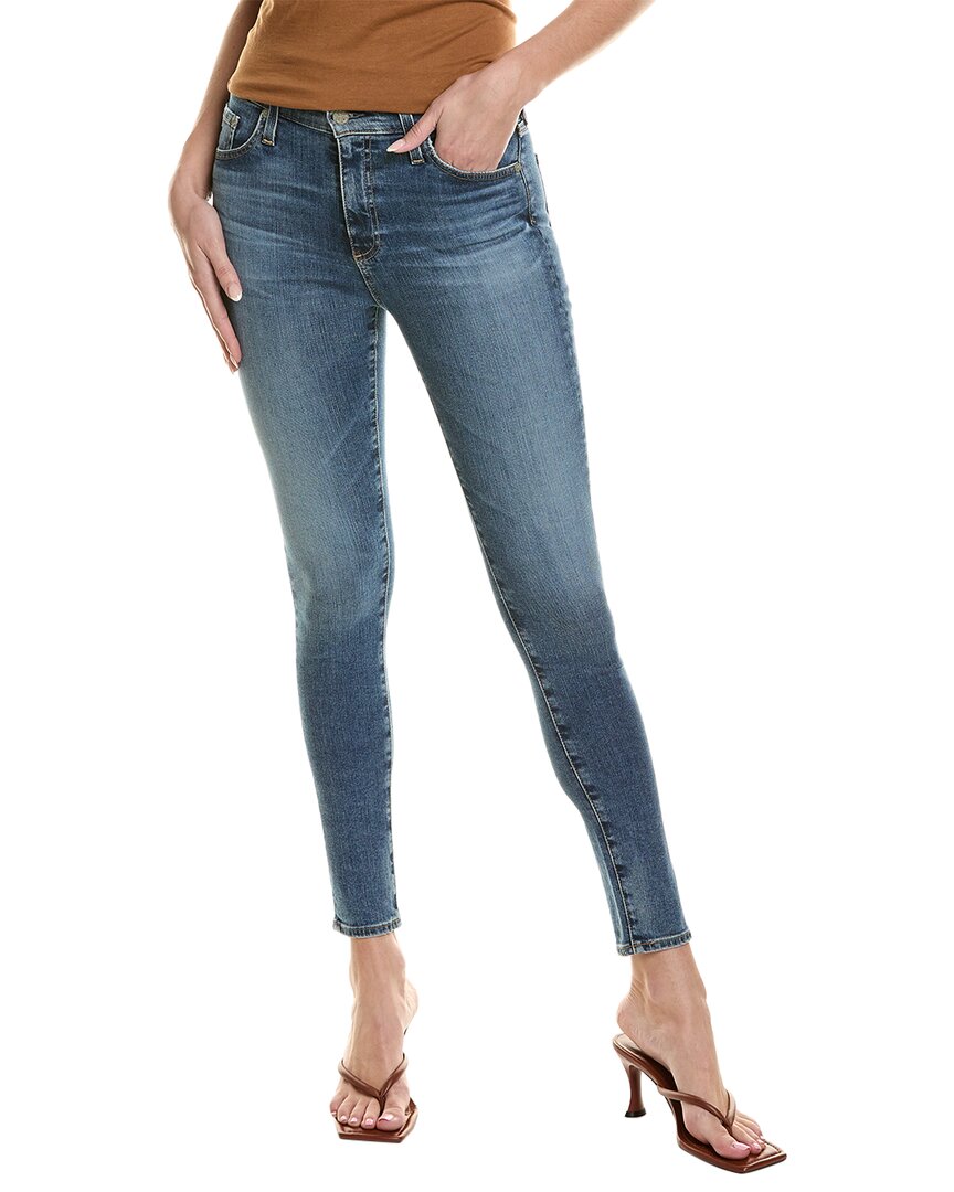 

Джинсы AG Jeans Farrah с высокой посадкой и обтягивающими щиколотками, синий
