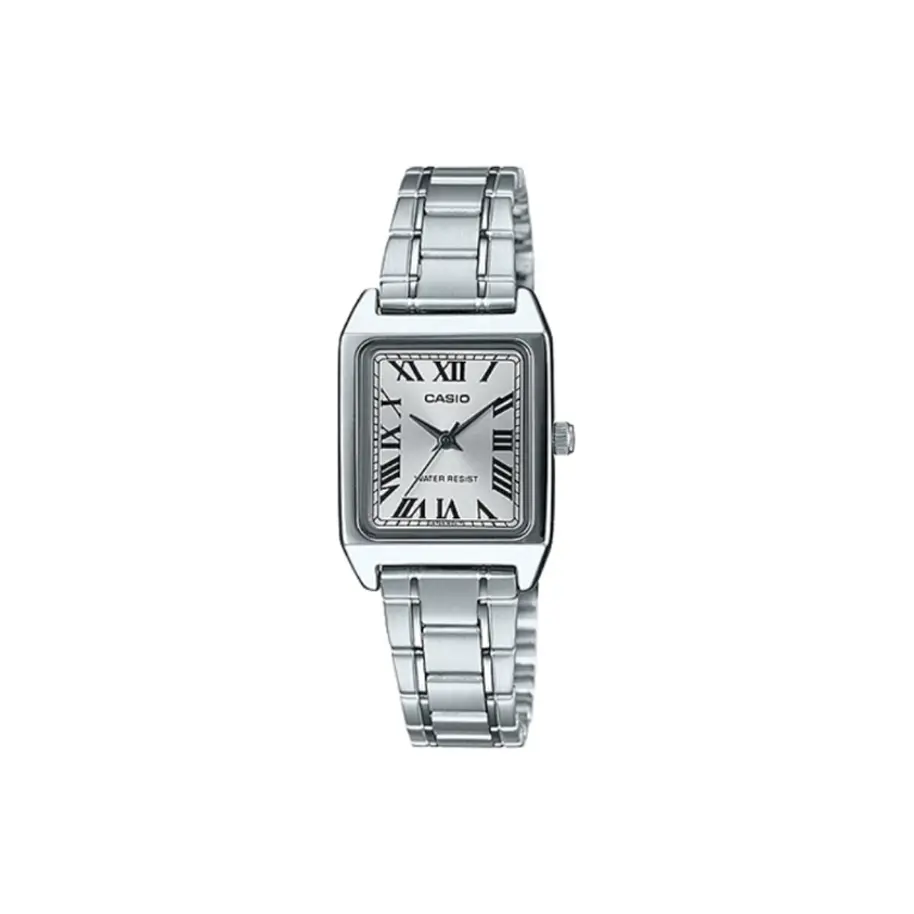 

CASIO Часы Quartz Movement Stainless Steel Strap Watch Women's Watch Silver Dial, White Dial