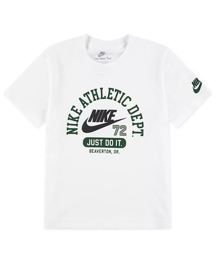 

Футболка с круглым вырезом для малышей и мальчиков Nike, белый