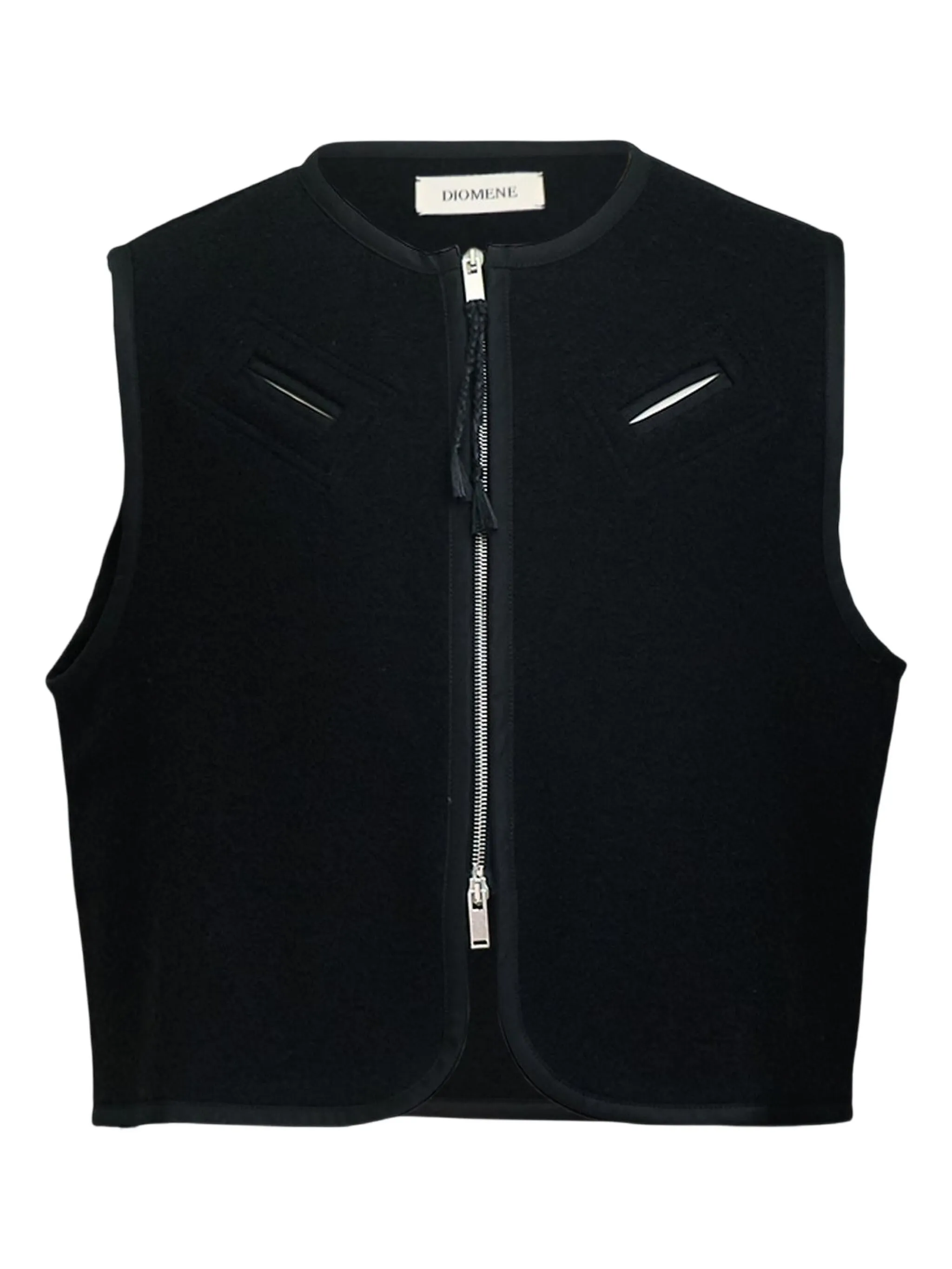 

Топ без рукавов с застежкой на молнию Diomene, черный