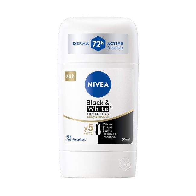 

Черно-Белый невидимый женский дезодорант-антиперспирант-стик Nivea, 50 мл