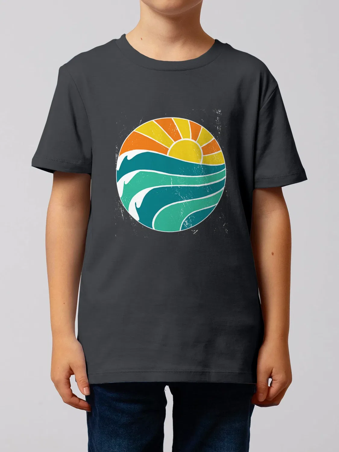Футболка с круглым вырезом Wat? Apparel, серый
