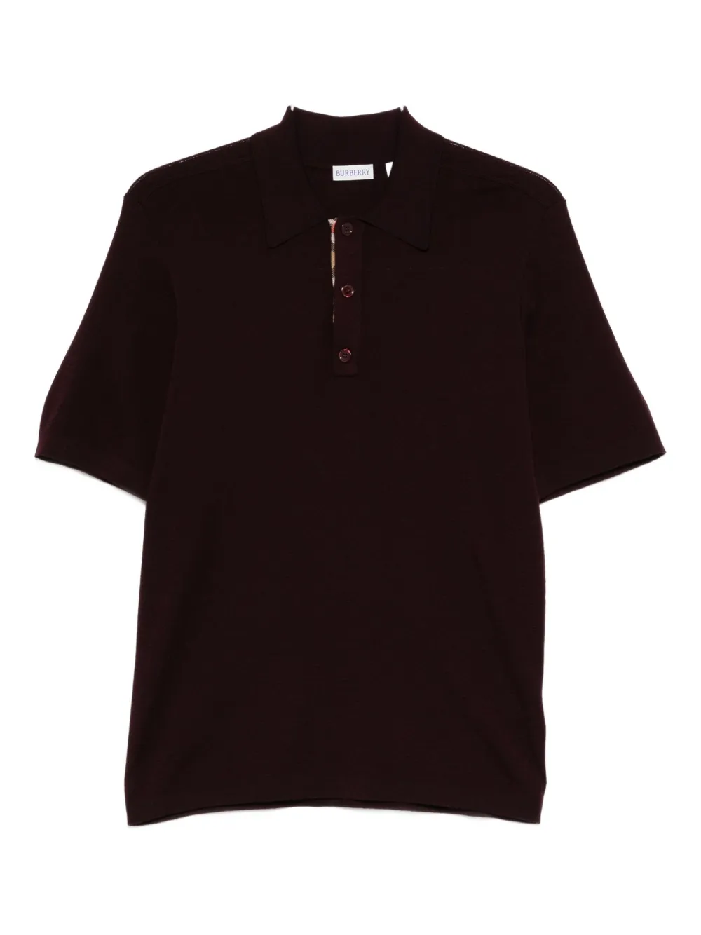 

Поло с короткими рукавами на пуговицах BURBERRY, красный