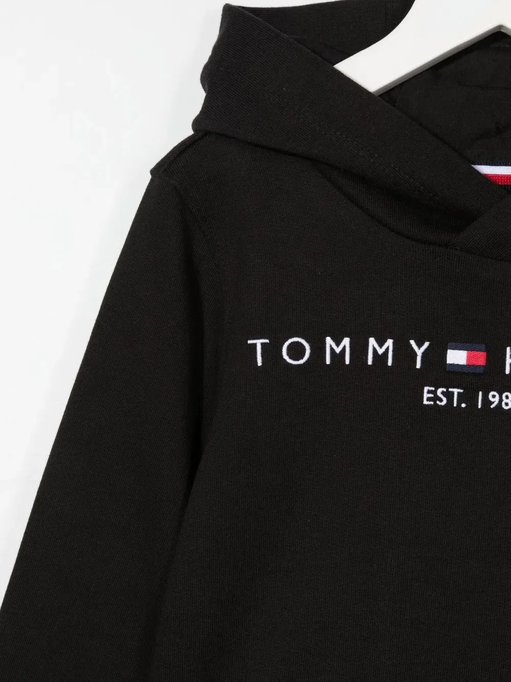 Худи с вышитым логотипом Tommy Hilfiger Junior, черный — фото 3