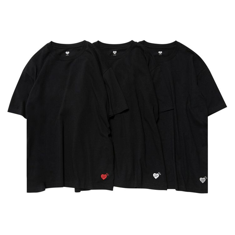 

Футболка Human Made T-Shirt (3 Pack) Black, черный