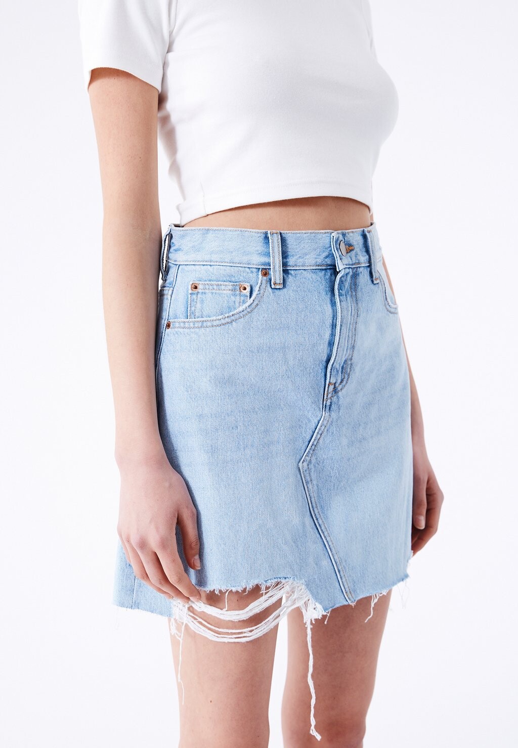 

Юбка из денима ECHO SKIRT Dr.Denim, светло-голубой деним