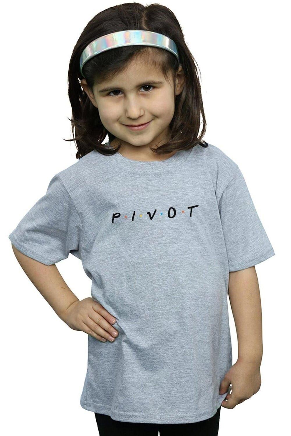 

Хлопковая футболка с логотипом Pivot Friends, серый