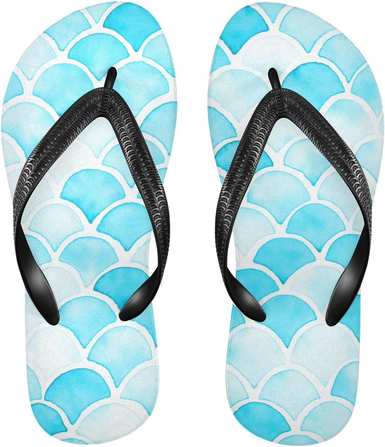 

Женские и мужские сандалии SPRIPORT Mermaid Slim с мягкой подошвой, удобные повседневные вьетнамки с амортизацией и противоскользящей резиновой подошвой, для отдыха на пляже и прогулок летом, небесно-голубой