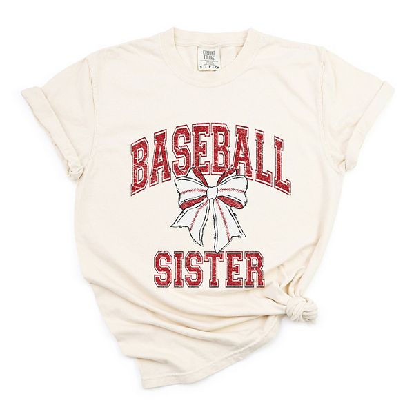 

Футболка Baseball sister coquette с принтом, женская, окрашенная в готовом виде Simply Sage Market, Ivory