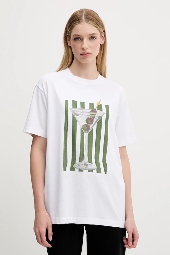

Хлопковая футболка Abercrombie & Fitch, белый