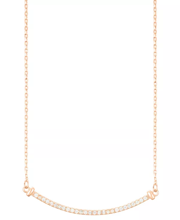 

Золотое ожерелье с изогнутой планкой Adornia, pink