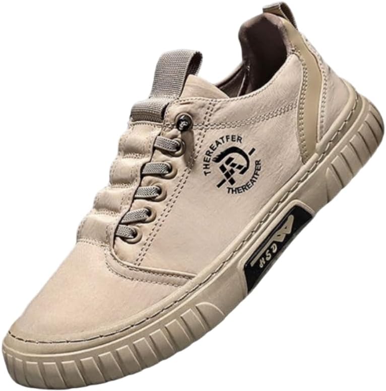 

Мужские кроссовки большого размера из холщевой ткани и искусственной кожи - удобные и стильные, пара Spkfhd, хаки