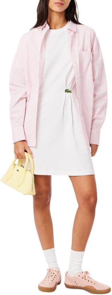 Платье Lacoste Essentials Jersey, белое — фото 4