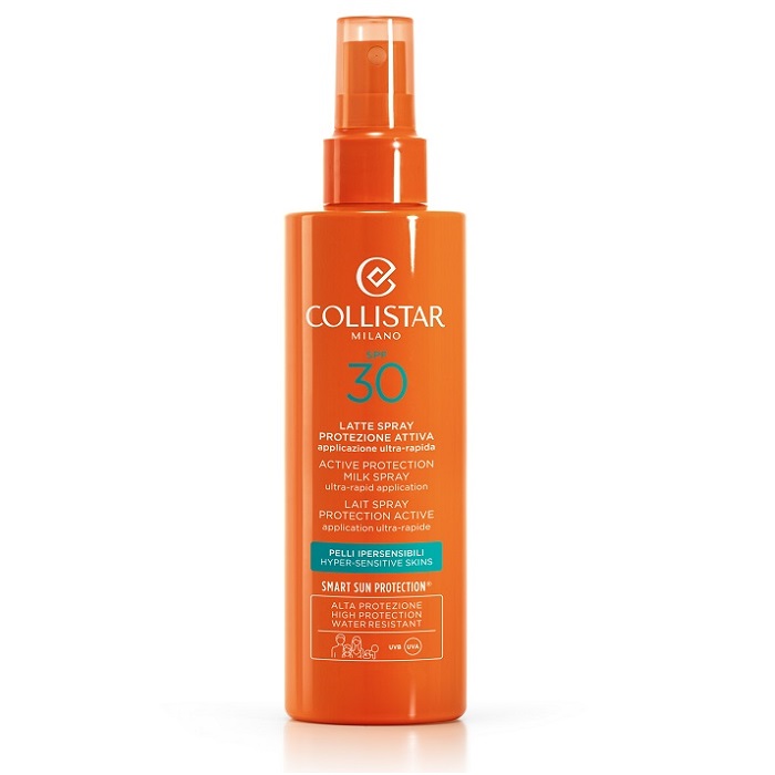 

Солнцезащитный спрей с SPF30 active protection milk spray spf30 Collistar, 200 мл