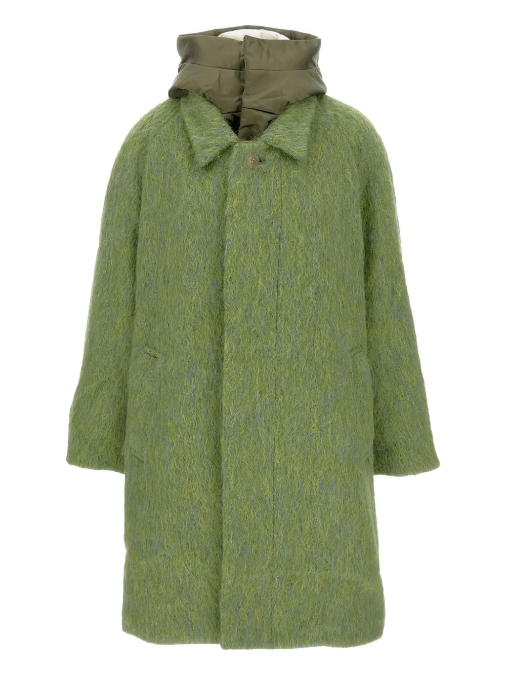 

Пальто Tanaka с отстегивающимся капюшоном и на пуговицах, зеленый