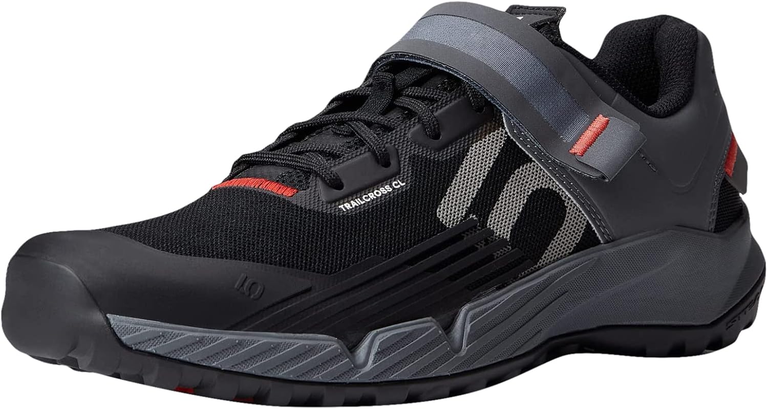 

Женские горные велосипедные туфли Five Ten Trailcross с клипсовой системой, черный/красный/серый