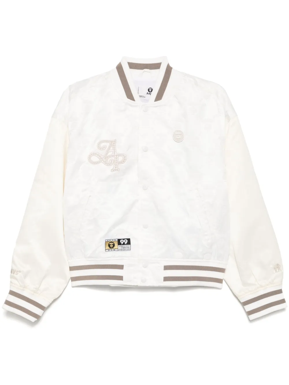 

Бомбер Moonface с логотипом AAPE BY *A BATHING APE, белый