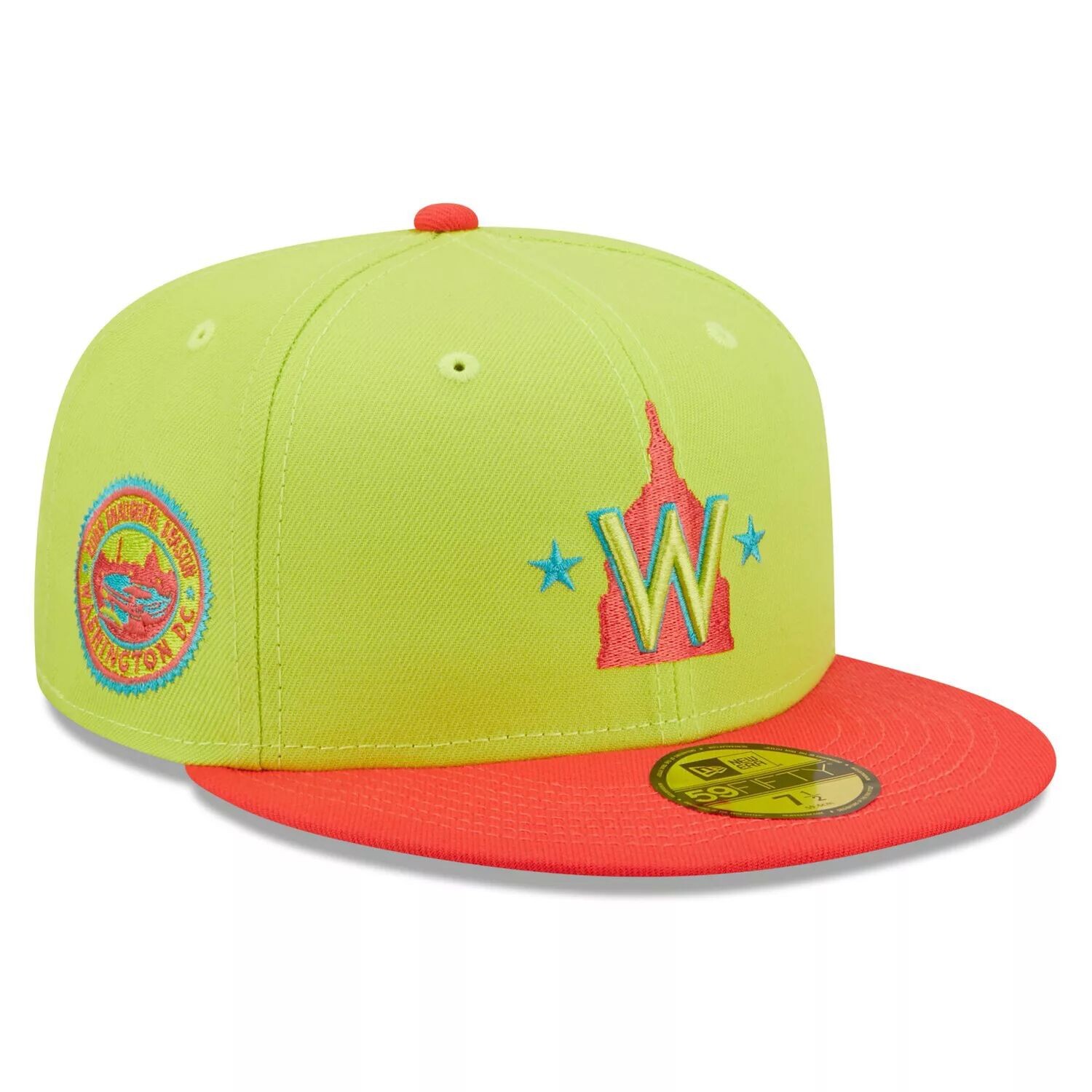 

Мужская бейсболка New Era Green/Red Washington Nationals первого сезона 2008 Cyber ​​Highlighter 59FIFTY.