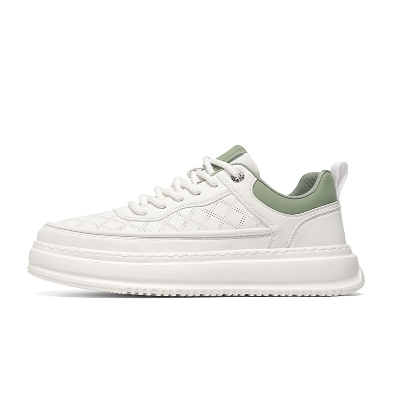 

AD Абразивостойкие дышащие низкие скейтбордские кроссовки для мужчин с эффектом увеличения роста бело-зеленые, цвет White Green