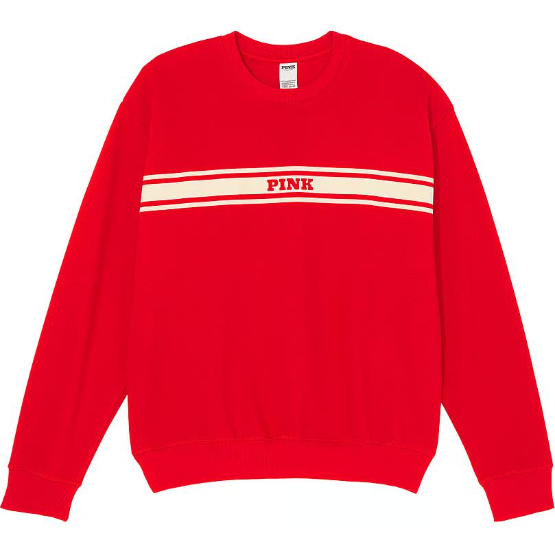 

Розовая футболка Ivy Fleece Classic Crew/BV Свитер Женский Яркий Вермильон Victoria's Secret