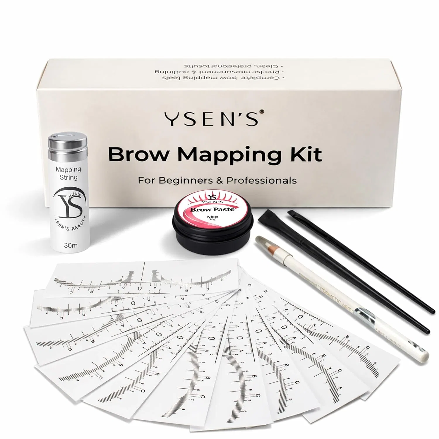 Набор для разметки бровей Ysen's Brow Mapping Set Ysen'S, White Per Set