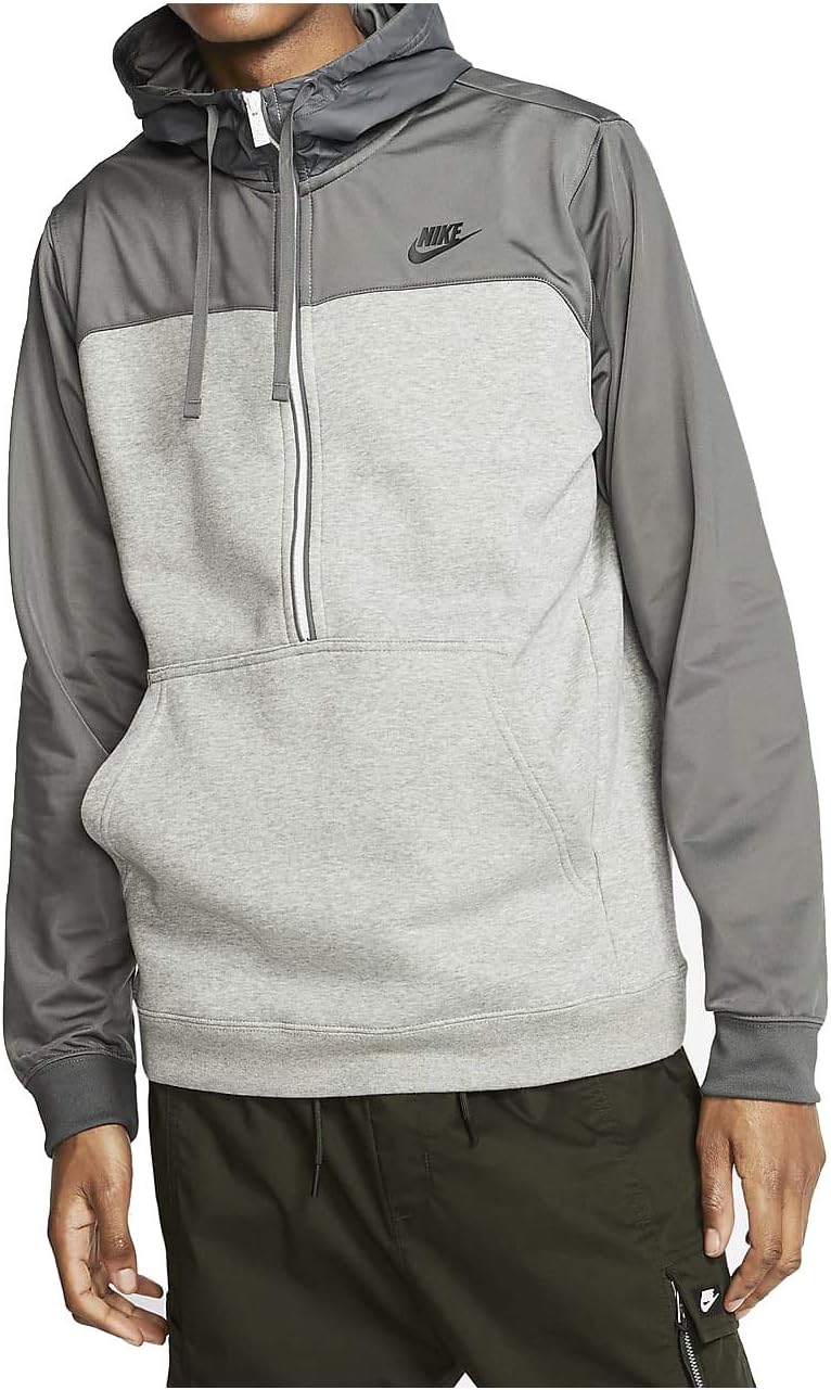 

Nike Men's Tennis Element 1/2 Zip Top 3.0 BLK, Grey/Dark Grey