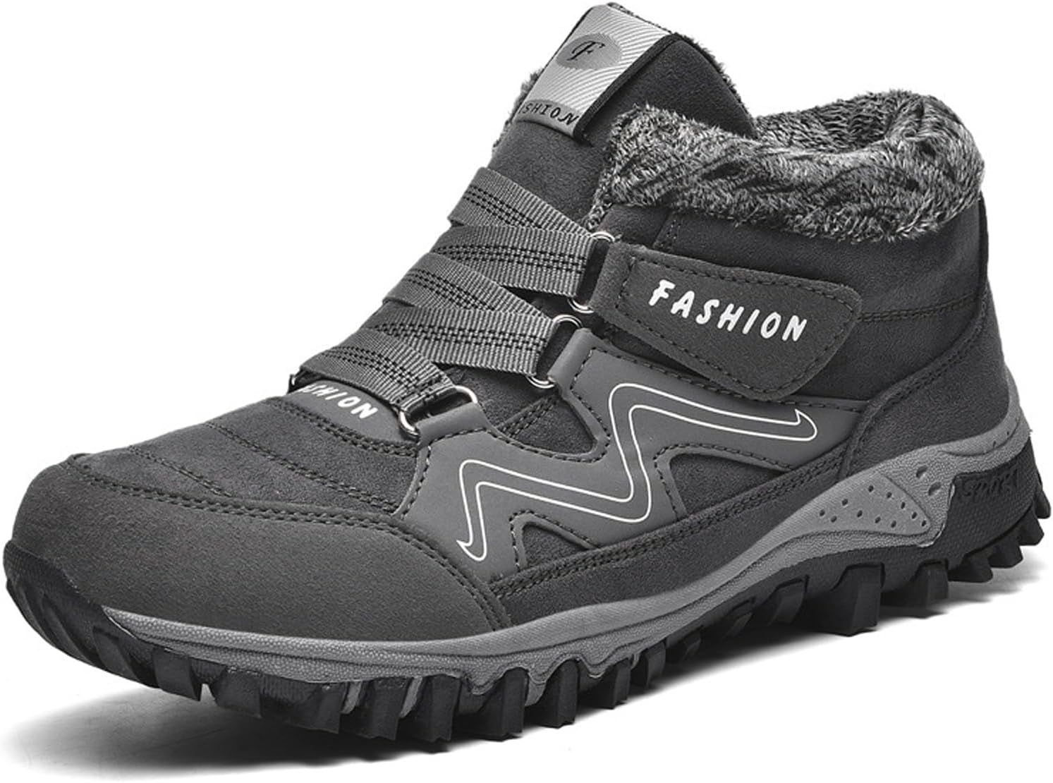 

Зимняя обувь для женщин, ортопедические нескользящие ботинки и туфли для женщин и мужчин 2025 Rolinb, темно-серый