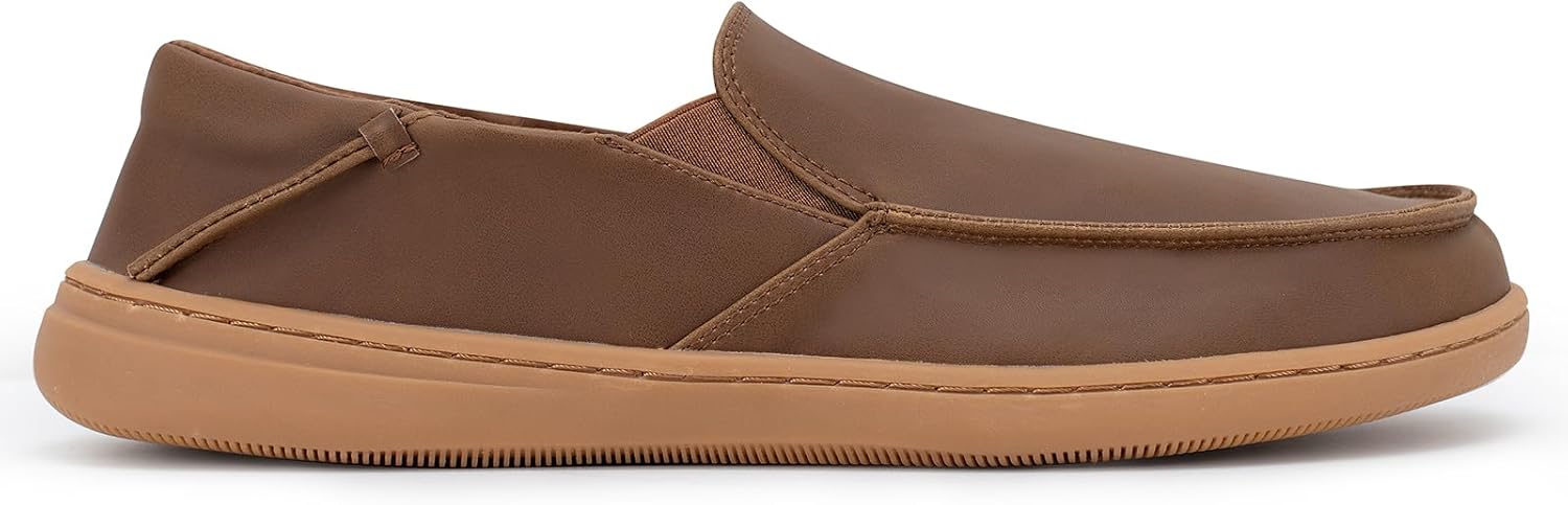 Мужские туфли Pulltop Barefoot с широкой носовой частью - минималистичные туфли-босоножки, кроссовки без каблука, слайпы для ходьбы, противоскользящие, коричневый — фото 4