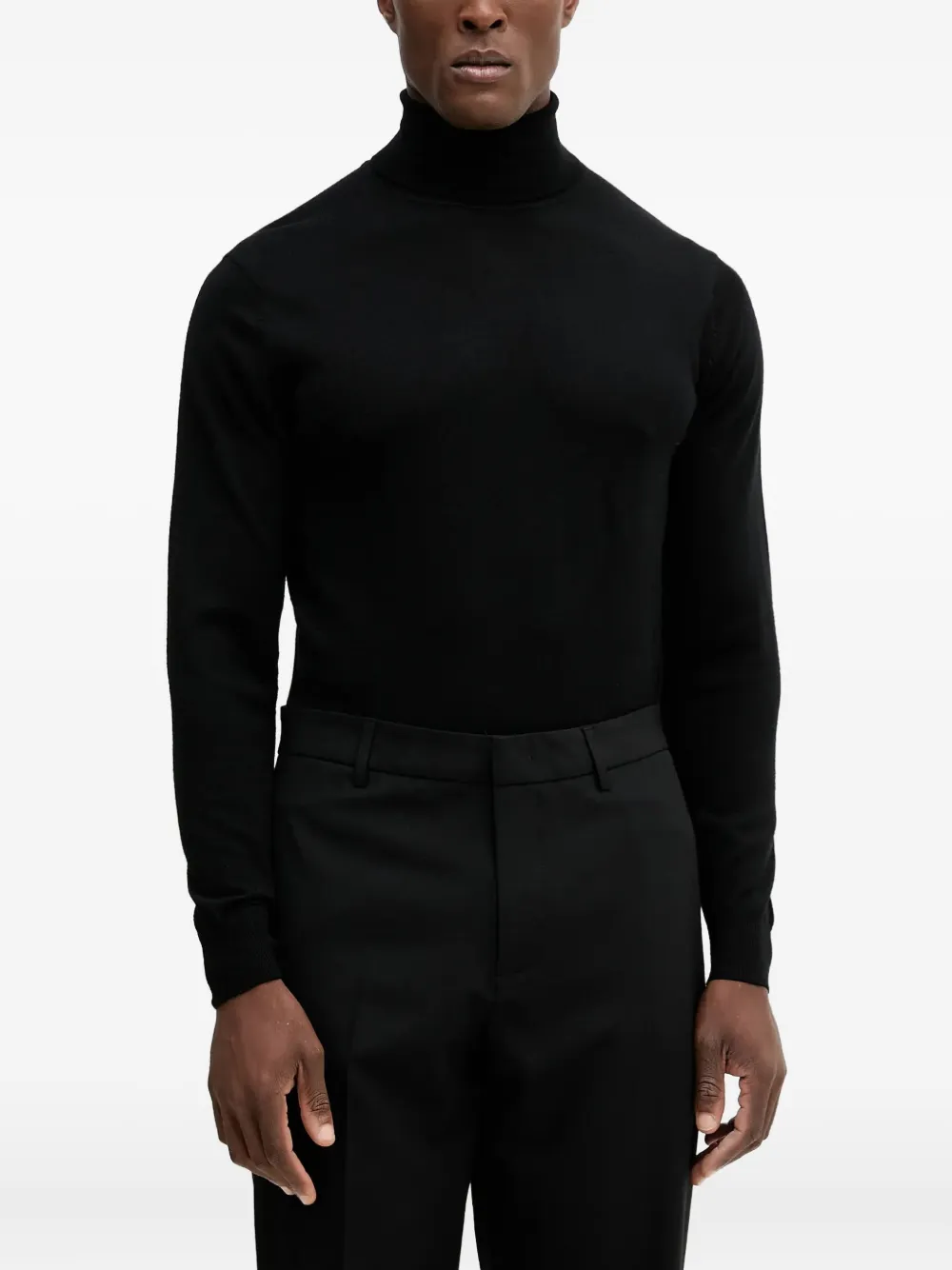 

Свитер с длинными рукавами и воротником-гольф Guess Usa, черный